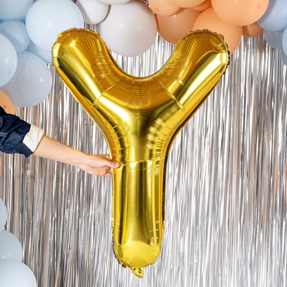 Balloonify Gold Mylar Letter Y Balloon - 40" - 1 count box
