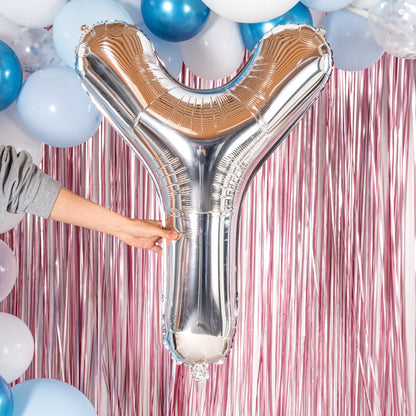 Balloonify Silver Mylar Letter Y Balloon - 40" - 1 count box