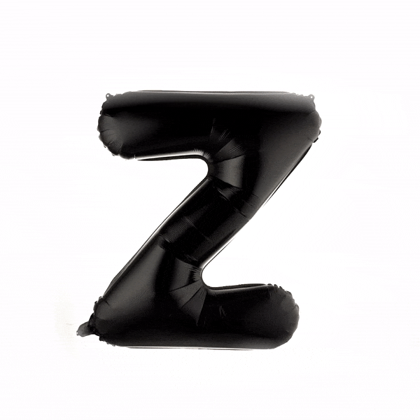 Balloonify Black Mylar Letter Z Balloon - 40" - 1 count box