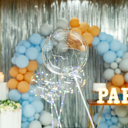 Balloonify Colorful LED Bobo Balloon - with String Light - 20" - 10 count box