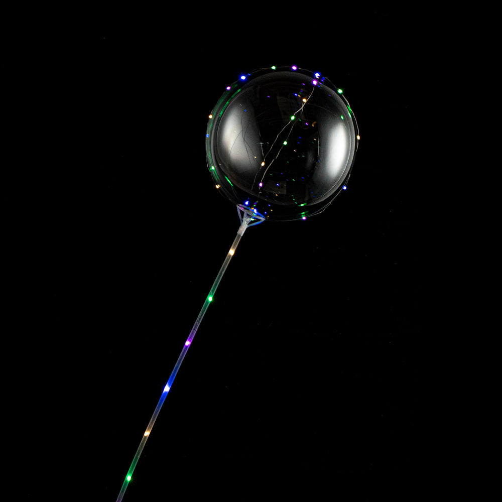 Balloonify Colorful LED Bobo Balloon - with String Light - 20" - 10 count box