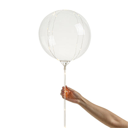 Balloonify Gold LED Bobo Balloon - with String Light - 20" - 10 count box