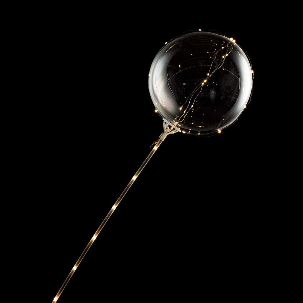 Balloonify Gold LED Bobo Balloon - with String Light - 20" - 10 count box
