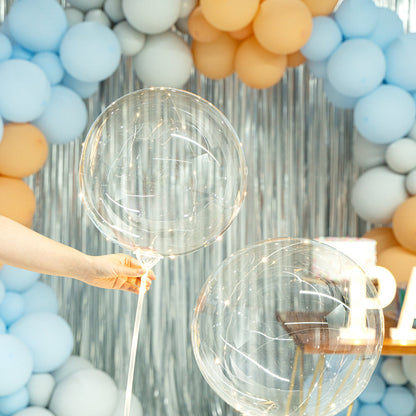 Balloonify Gold LED Bobo Balloon - with String Light - 24" - 10 count box