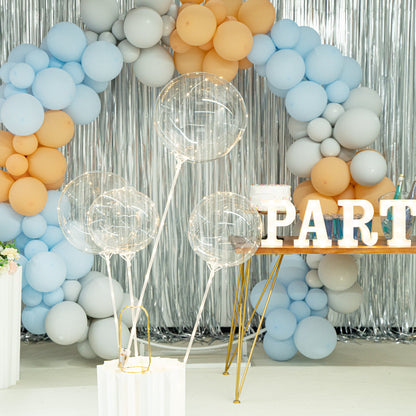 Balloonify Gold LED Bobo Balloon - with String Light - 24" - 10 count box