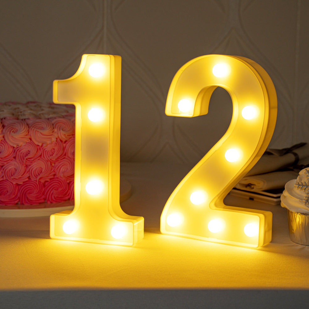 Illumify White LED Marquee Number 1 Sign - 8 3/4" - 1 count box