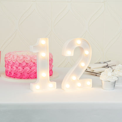 Illumify White LED Marquee Number 2 Sign - 8 3/4" - 1 count box