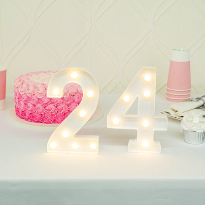 Illumify White LED Marquee Number 4 Sign - 8 3/4" - 1 count box