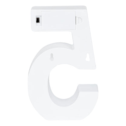 Illumify White LED Marquee Number 5 Sign - 8 3/4" - 1 count box