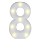 Illumify White LED Marquee Number 8 Sign - 8 3/4" - 1 count box