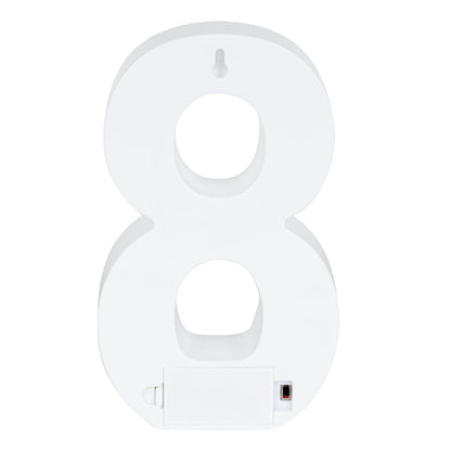 Illumify White LED Marquee Number 8 Sign - 8 3/4" - 1 count box