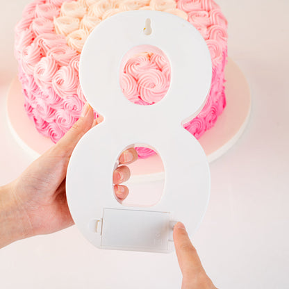 Illumify White LED Marquee Number 8 Sign - 8 3/4" - 1 count box