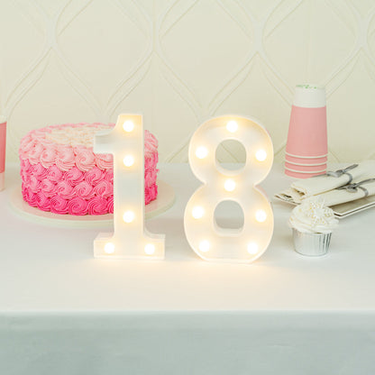 Illumify White LED Marquee Number 8 Sign - 8 3/4" - 1 count box
