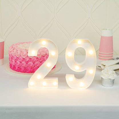 Illumify White LED Marquee Number 9 Sign - 8 3/4" - 1 count box