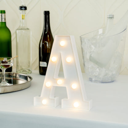 Illumify White LED Marquee Letter A Sign - 8 3/4" - 1 count box