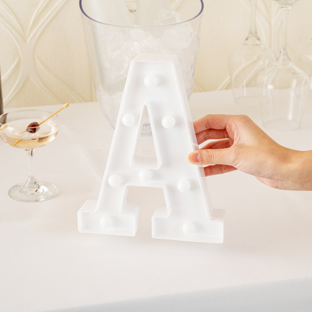 Illumify White LED Marquee Letter A Sign - 8 3/4" - 1 count box