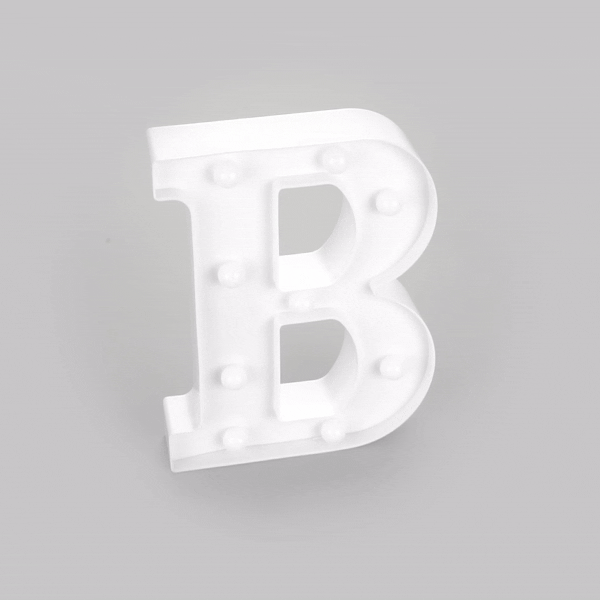 Illumify White LED Marquee Letter B Sign - 8 3/4" - 1 count box