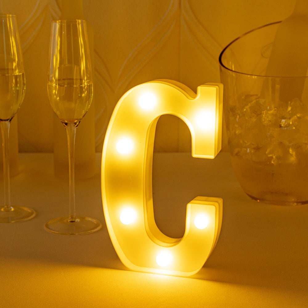 Illumify White LED Marquee Letter C Sign - 8 3/4" - 1 count box