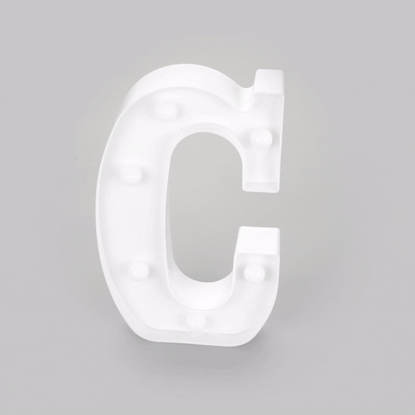 Illumify White LED Marquee Letter C Sign - 8 3/4" - 1 count box