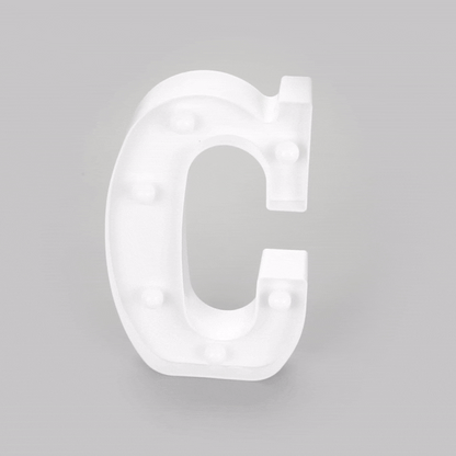 Illumify White LED Marquee Letter C Sign - 8 3/4" - 1 count box