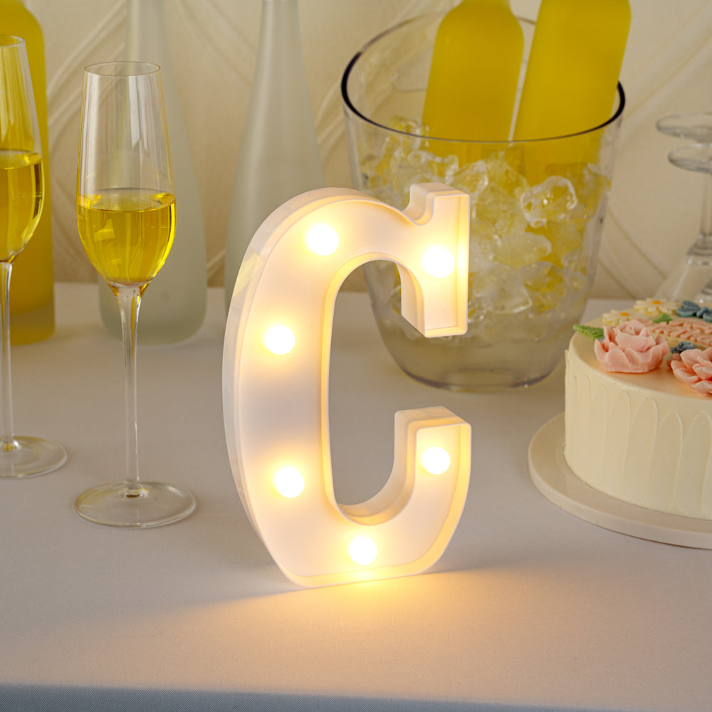 Illumify White LED Marquee Letter C Sign - 8 3/4" - 1 count box