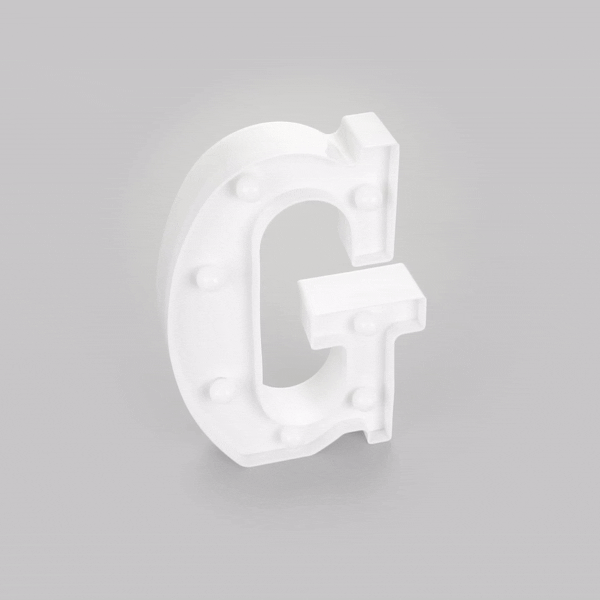 Illumify White LED Marquee Letter G Sign - 8 3/4" - 1 count box