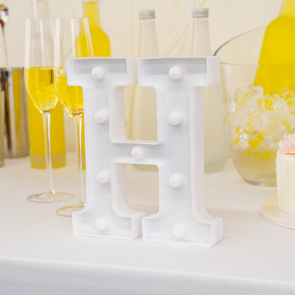 Illumify White LED Marquee Letter H Sign - 8 3/4" - 1 count box