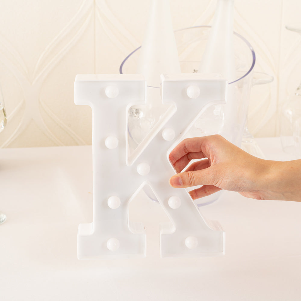 Illumify White LED Marquee Letter K Sign - 8 3/4" - 1 count box