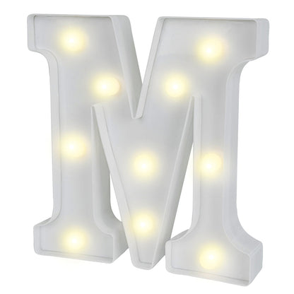 Illumify White LED Marquee Letter M Sign - 8 3/4" - 1 count box
