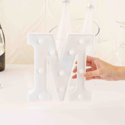 Illumify White LED Marquee Letter M Sign - 8 3/4" - 1 count box