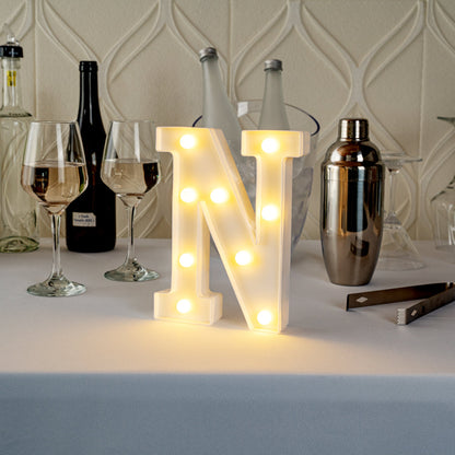 Illumify White LED Marquee Letter N Sign - 8 3/4" - 1 count box