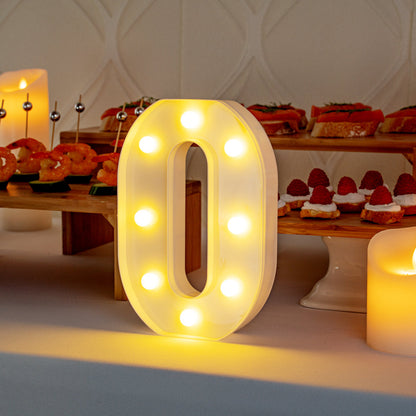Illumify White LED Marquee Letter O Sign - 8 3/4" - 1 count box