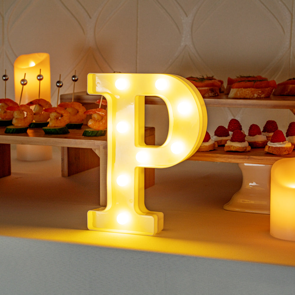 Illumify White LED Marquee Letter P Sign - 8 3/4" - 1 count box