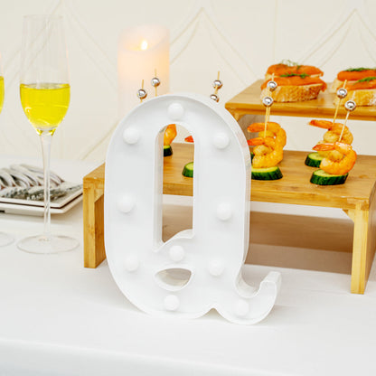 Illumify White LED Marquee Letter Q Sign - 8 3/4" - 1 count box