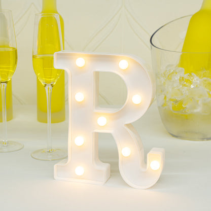 Illumify White LED Marquee Letter R Sign - 8 3/4" - 1 count box