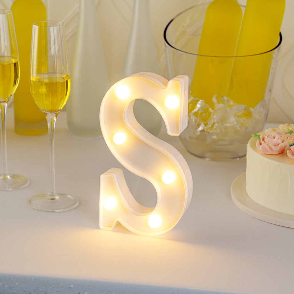 Illumify White LED Marquee Letter S Sign - 8 3/4" - 1 count box