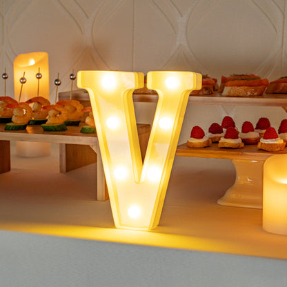 Illumify White LED Marquee Letter V Sign - 8 3/4" - 1 count box