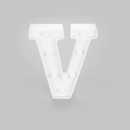 Illumify White LED Marquee Letter V Sign - 8 3/4" - 1 count box