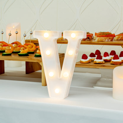 Illumify White LED Marquee Letter V Sign - 8 3/4" - 1 count box