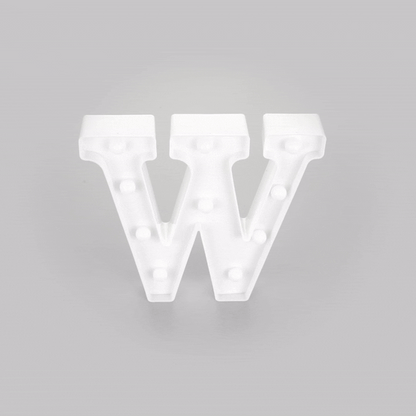 Illumify White LED Marquee Letter W Sign - 8 3/4" - 1 count box