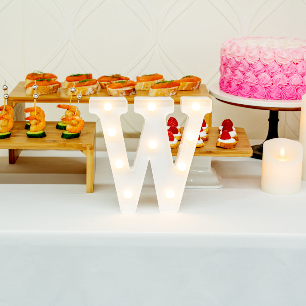 Illumify White LED Marquee Letter W Sign - 8 3/4" - 1 count box