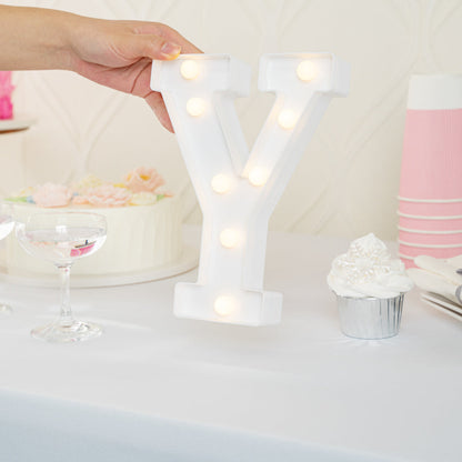 Illumify White LED Marquee Letter Y Sign - 8 3/4" - 1 count box