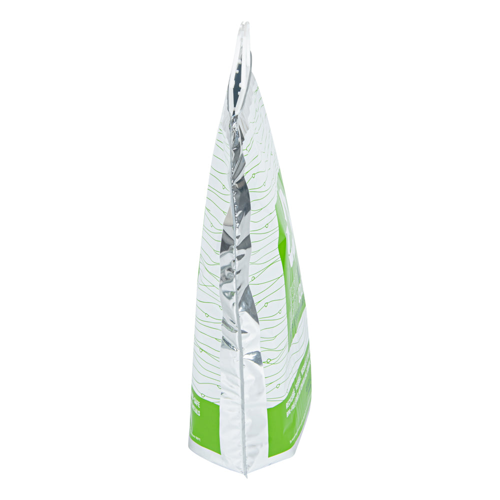 Cater Tek Green and Silver Plastic Thermal Bag - Insulated - 11 3/4" x 6" x 15" - 10 count box