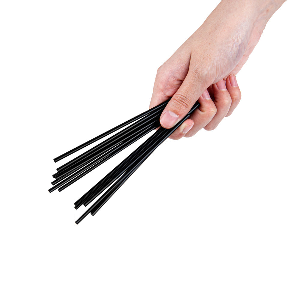 Restpresso Black Plastic Coffee Stirrer / Sip Straw - 5" - 5000 count box