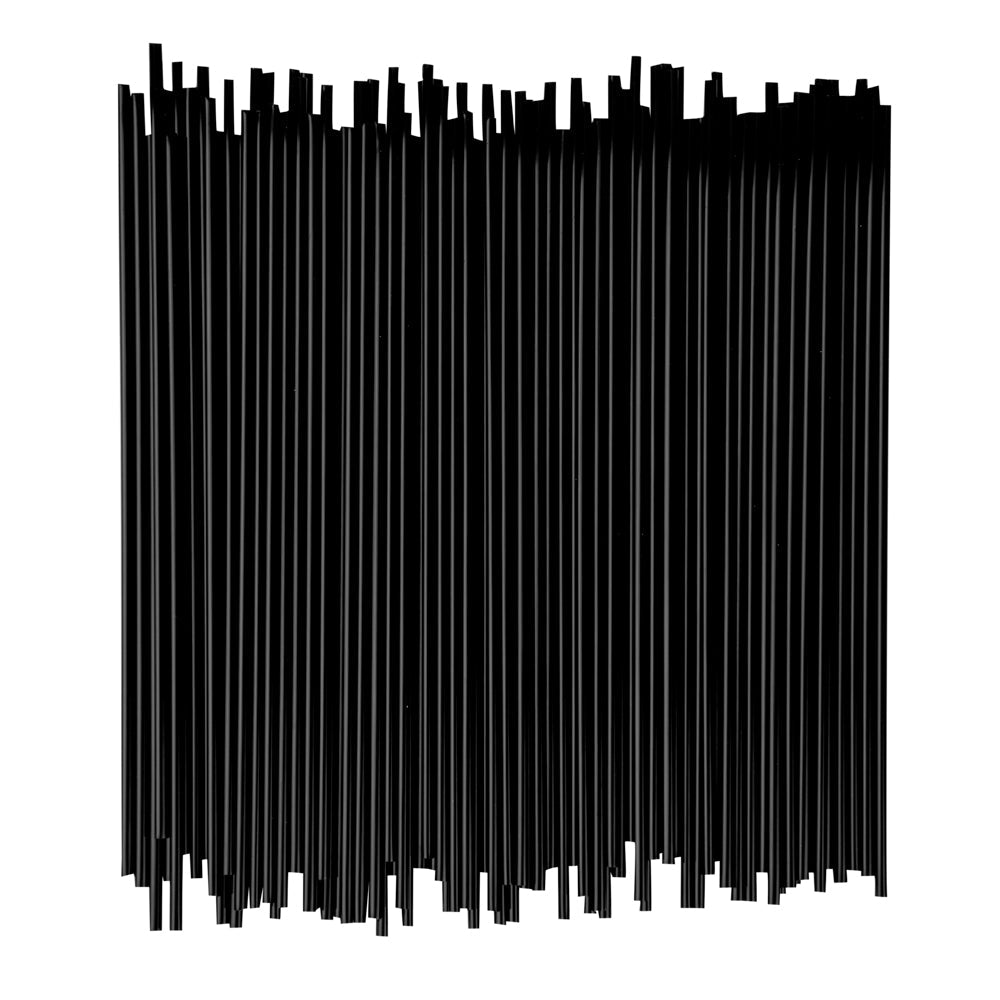 Restpresso Black Plastic Coffee Stirrer / Sip Straw - 7" - 500 count box