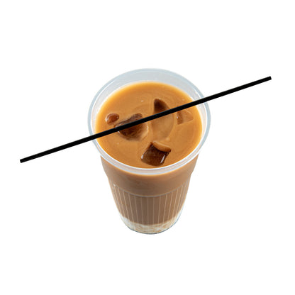 Restpresso Black Plastic Coffee Stirrer / Sip Straw - 7" - 500 count box