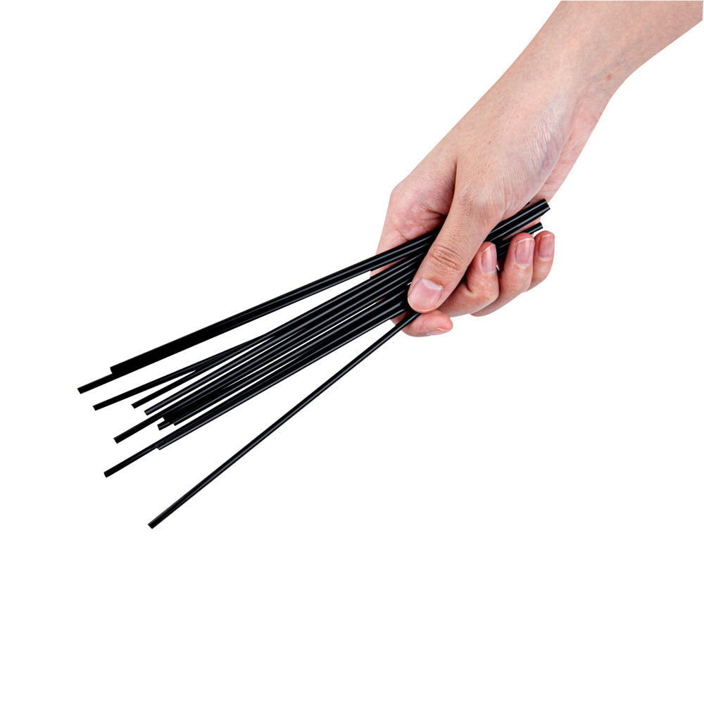 Restpresso Black Plastic Coffee Stirrer / Sip Straw - 7" - 5000 count box