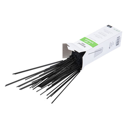 Restpresso Black Plastic Coffee Stirrer / Sip Straw - 7" - 5000 count box