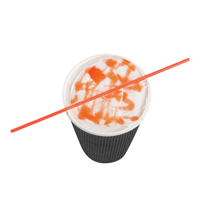 Restpresso Red Plastic Coffee Stirrer / Sip Straw - 7" - 5000 count box