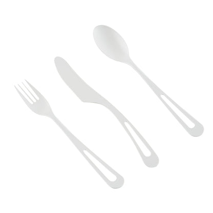 Basic Nature White CPLA Plastic Cutlery Set - Heat-Resistant, Compostable - 7 1/2" - 290 count box